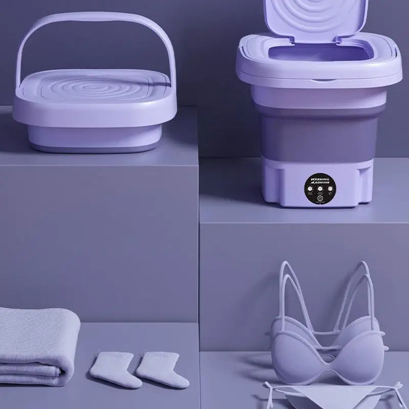 Mini Máquina de Lavar Portátil – Solução Compacta para Lavagem Diária