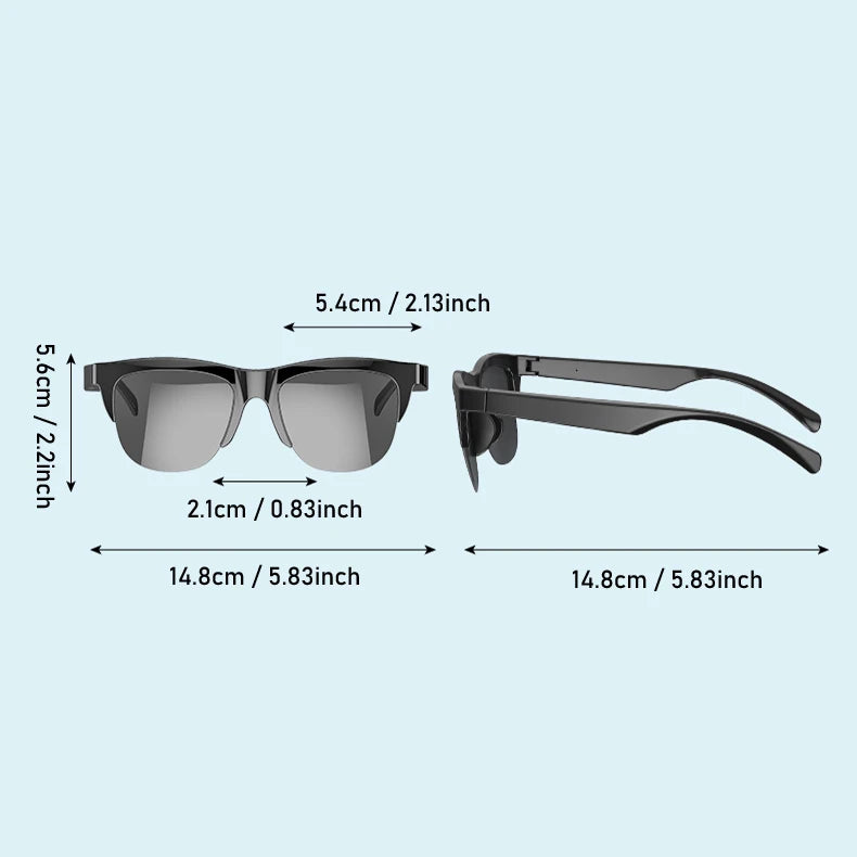 Óculos de Sol Inteligentes com Bluetooth V5.3 – Tecnologia e Estilo ao Seu Alcance